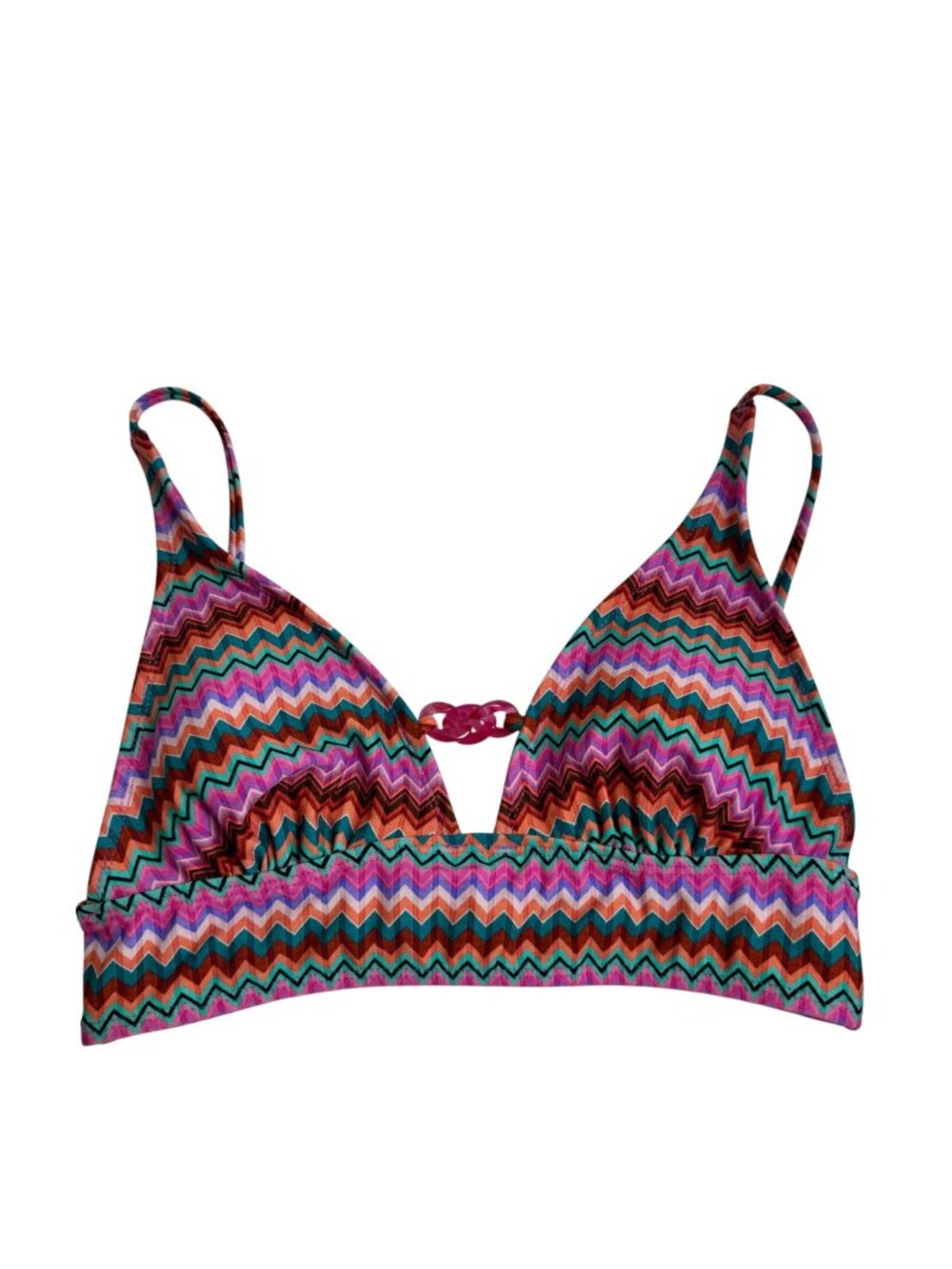 Salt + Cove NEW Front Tab Midkini Bikini Top Juniors MED Pink Beach Resortwear